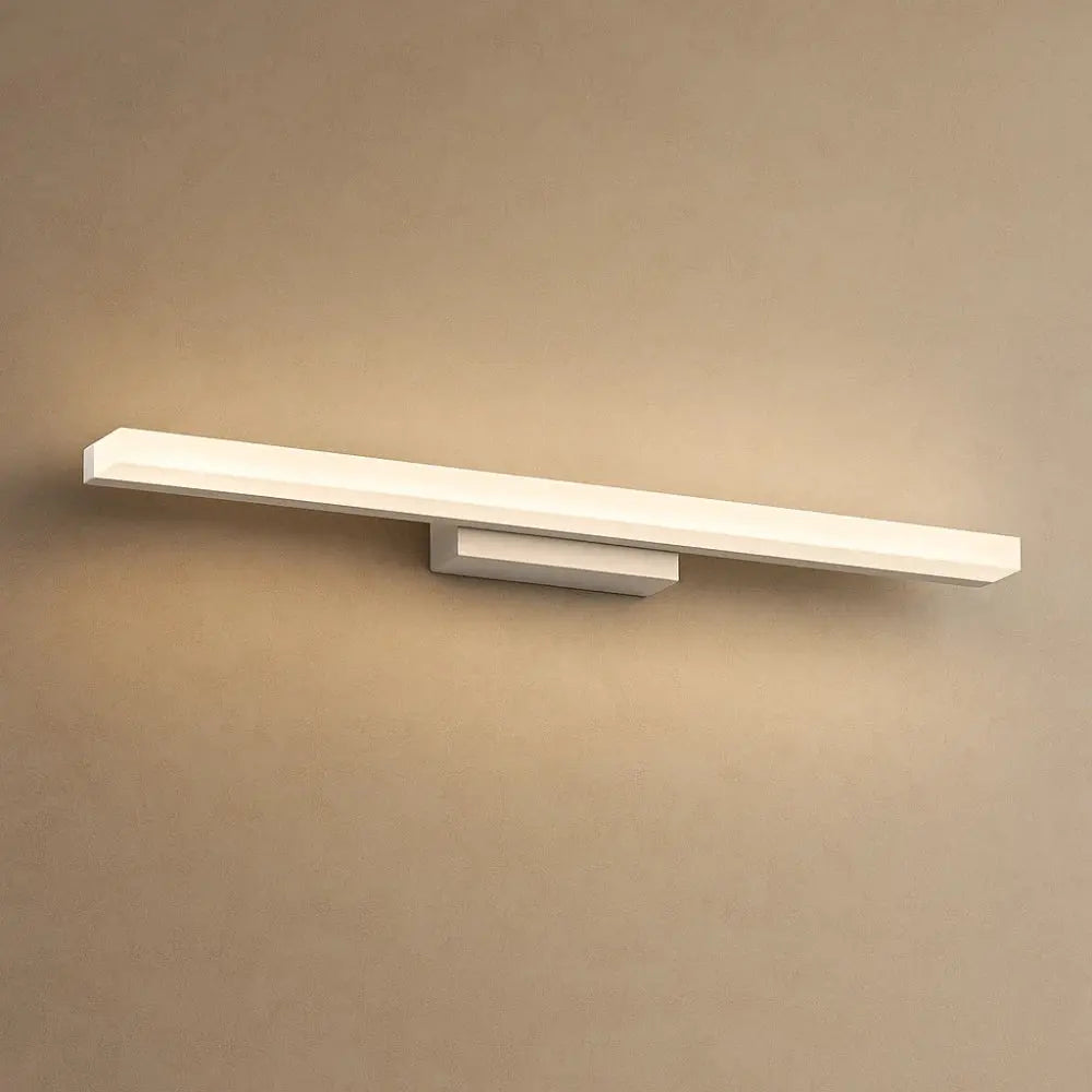 Applique Murale Salle de Bain - Aura Pure | Lunara - Blanc froid (5500-7000K) / Argent / 110cm  24W |   Delvanie