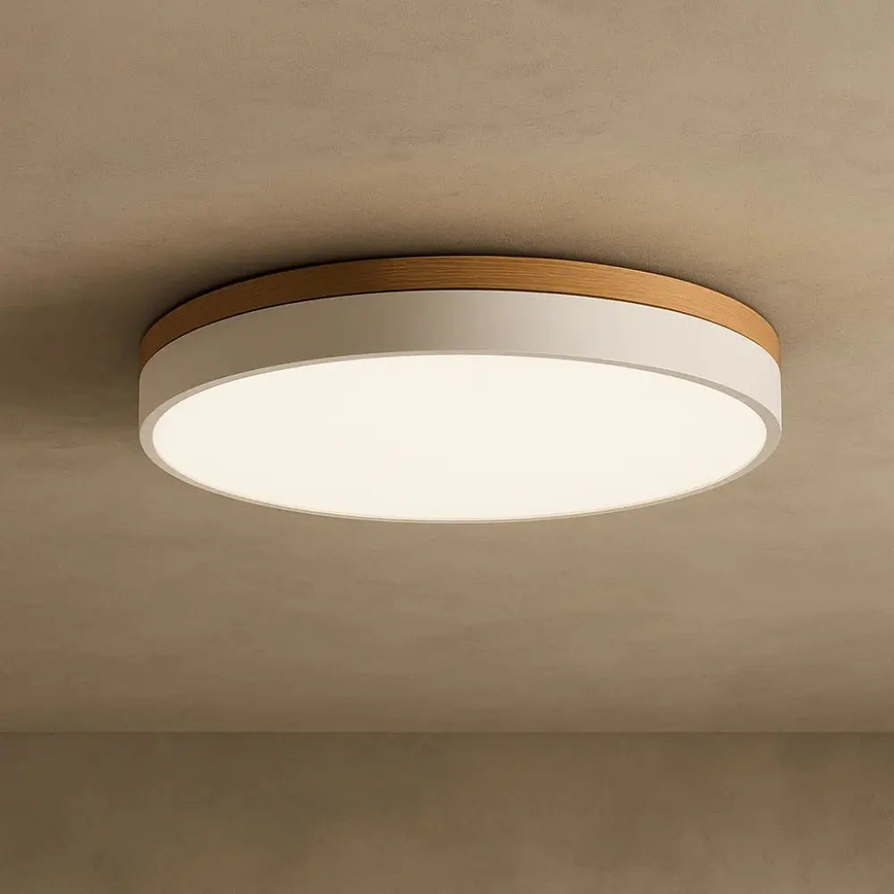 Plafonnier LED - Halo Naturel | Solvyn - Blanc cassé / 50cm |   Delvanie