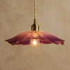 Suspension Luminaire en Verre - Éclat Floral | Petalis - Verre violet |   Delvanie