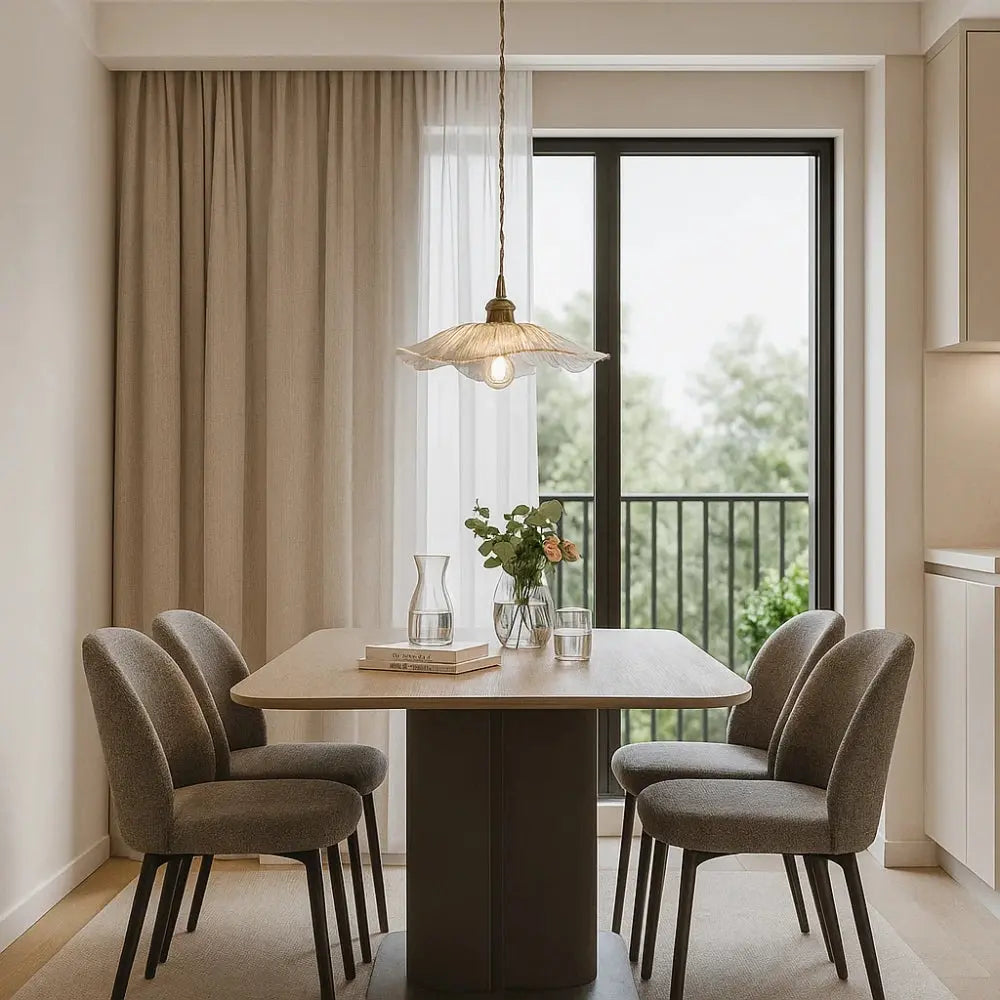 Suspension Luminaire en Verre - Éclat Floral | Petalis -  |   Delvanie