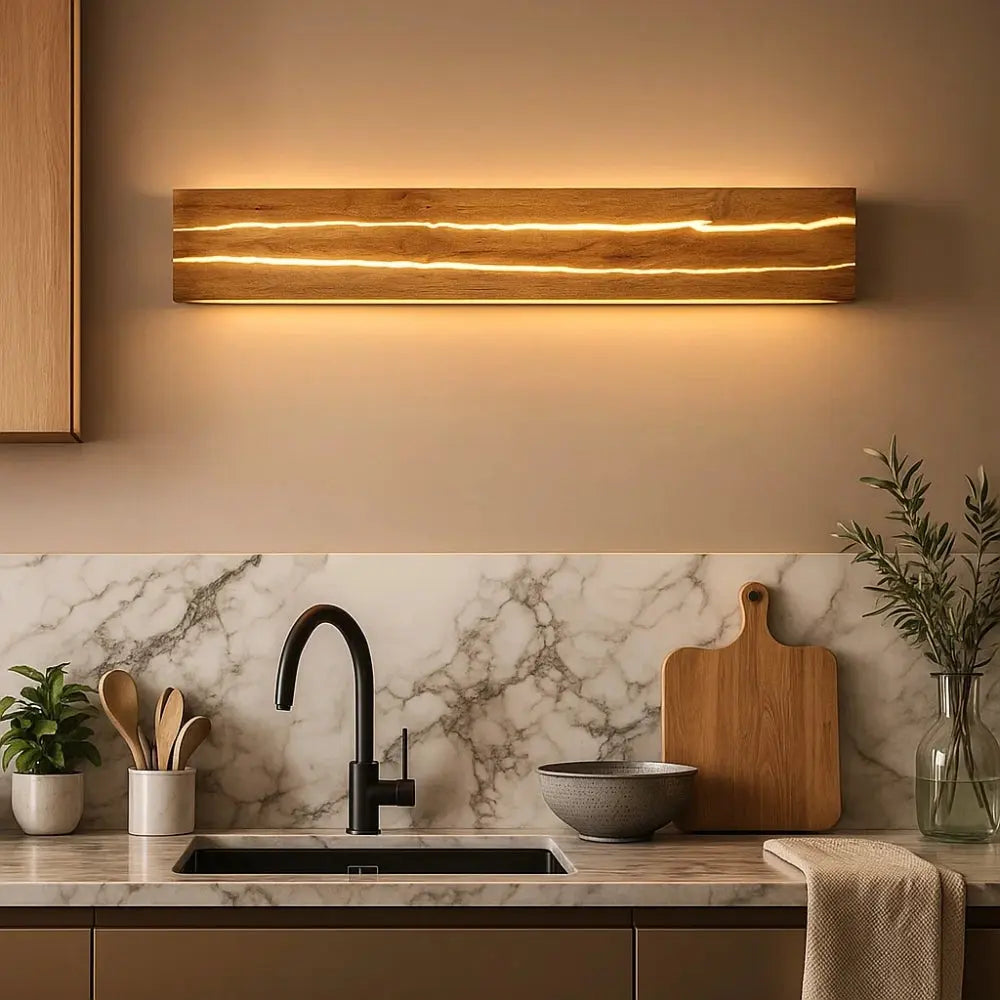 Applique Murale en Bois - Essence Lumineuse | Woodura -  |   Delvanie