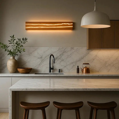 Applique Murale en Bois - Essence Lumineuse | Woodura -  |   Delvanie