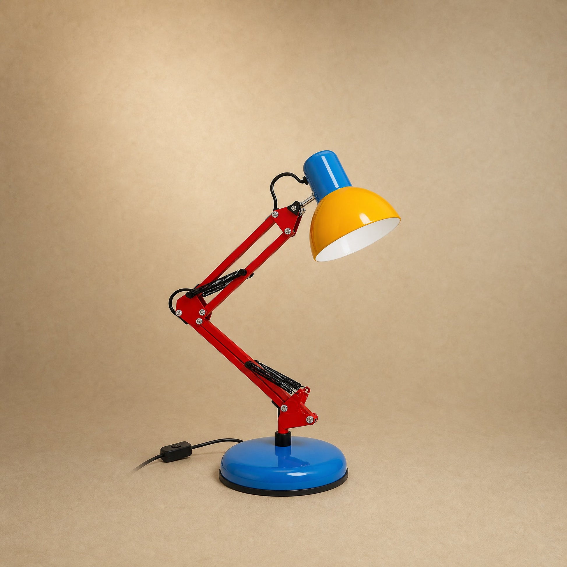 Lampe à poser tricolore à bras articulé, hauteur 60 cm | Delvanie
