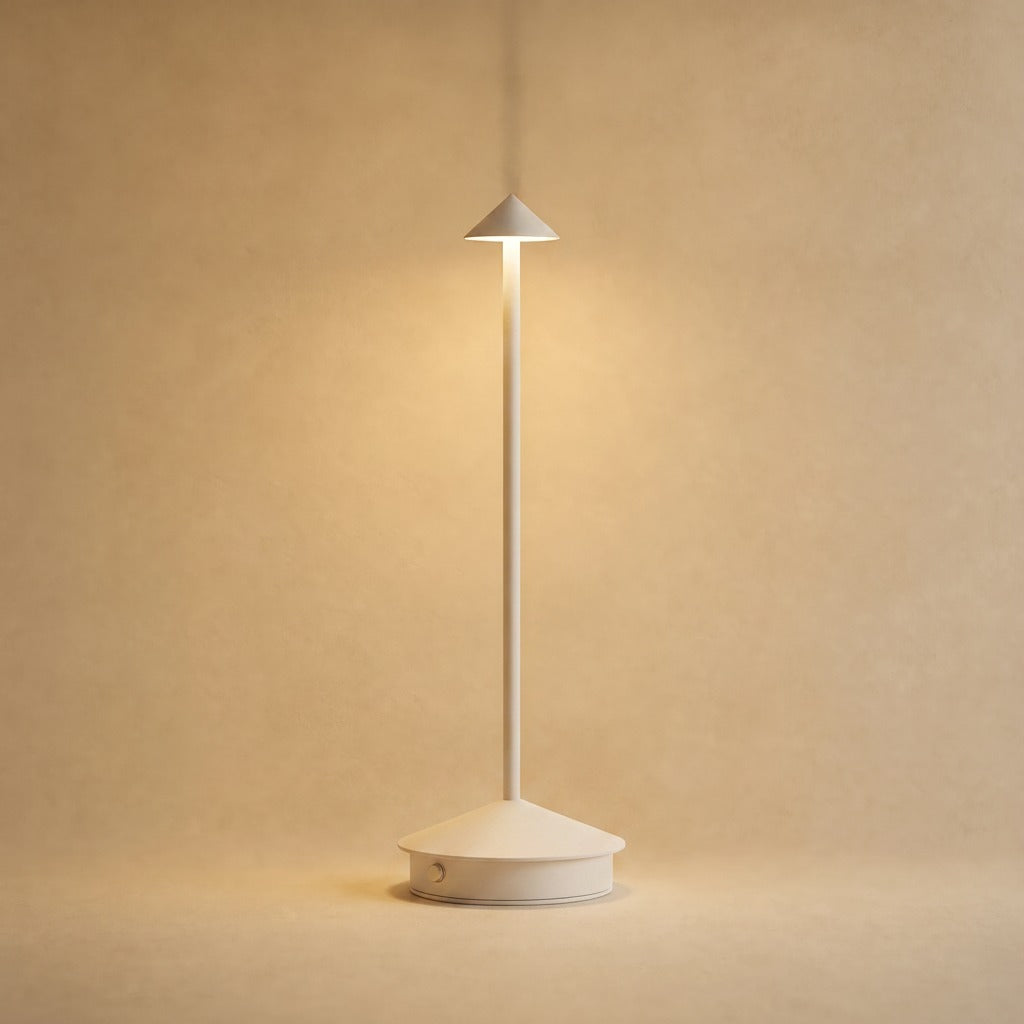 Lampe de table sans fil Yuzano coloris blanc | Delvanie