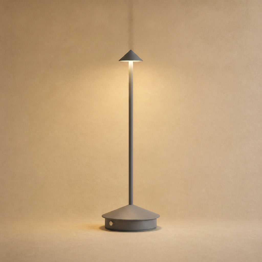 Lampe de table sans fil Yuzano coloris gris | Delvanie
