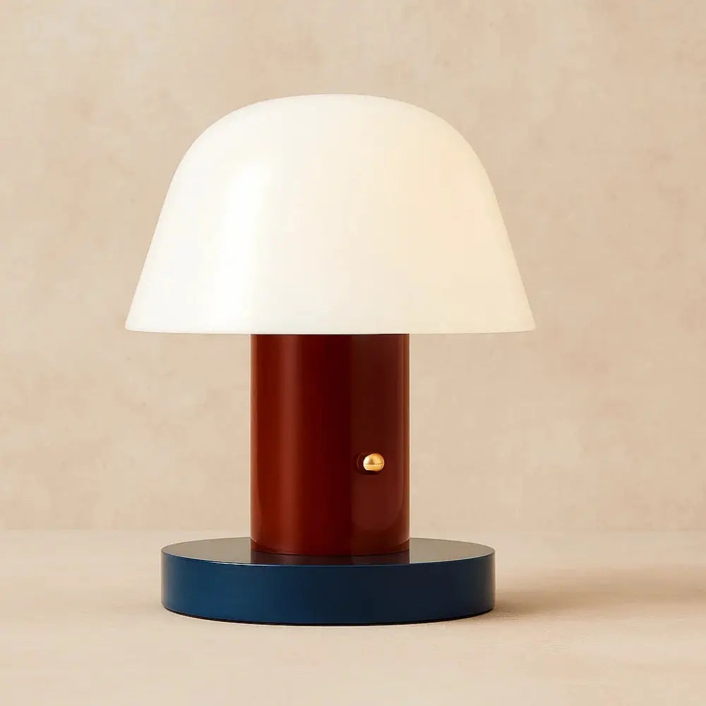 Lampe Champignon Design - Éclat Doux | Fungalis - Rouge |   Delvanie