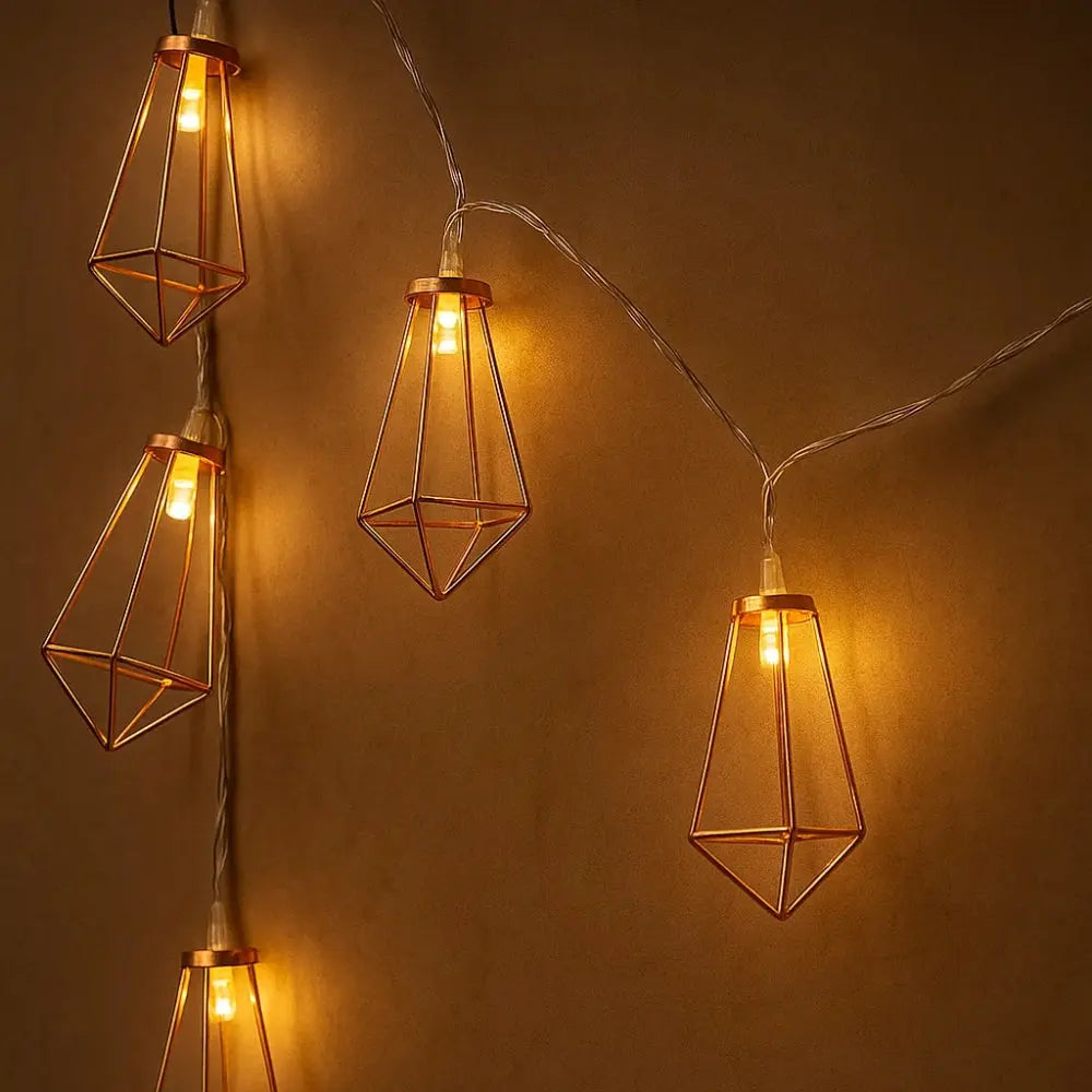 Guirlande Lumineuse - Géométrie Cuivrée | Elvoria -  |   Delvanie