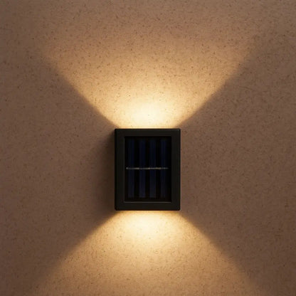 Applique Murale Extérieur Solaire - Lueur Nocturne | SolarBeam - 8 Lampes |   Delvanie