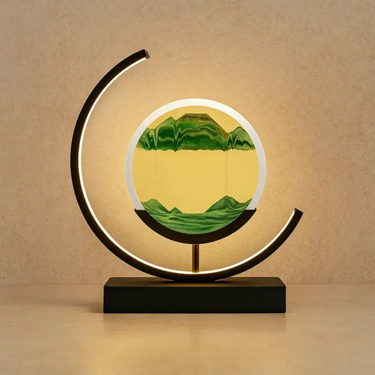 Lampe de Bureau - Voyage Spirituel | Sandora - Noir / Vert |   Delvanie
