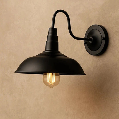 Applique Luminaire Industrielle - Atelier Vintage | Steelix - Noir / 29 x 23cm |   Delvanie